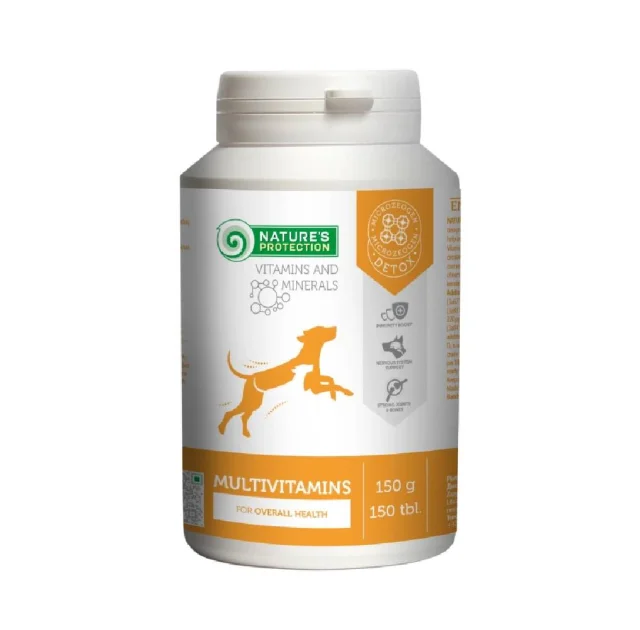 Добавка для собак Nature's Protection Multivitamins для поддержки иммунной системы, 150 г