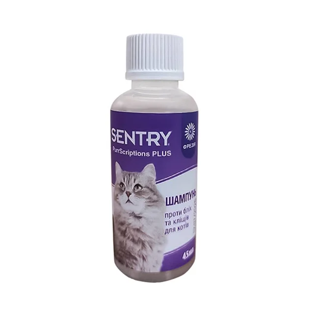 Шампунь від бліх та кліщів Sentry PurrScriptions Plus Spring Freesia Shampoo для котів, 45 мл