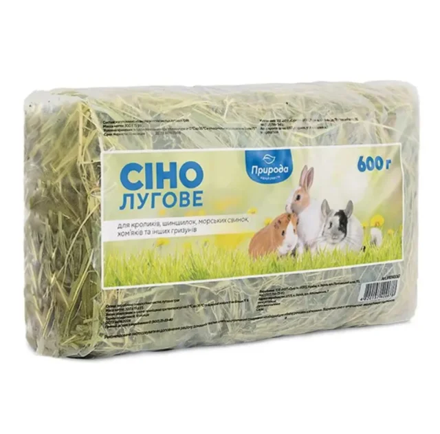 Сено Природа луговая для грызунов, 600 г