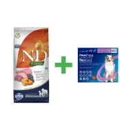 Акционный набор сухой корм Farmina N&D для средних пород собак, тыква, ягненок и черника, 12 кг + Nexgard Spectra 15-30 кг, 3 табл
