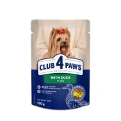 Влажный корм Club 4 Paws Premium Duck in Jelly для взрослых собак малых пород, утка в желе, 100 г