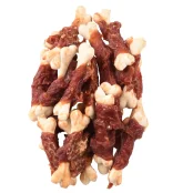 Лакомства Flamingo для собак, кальцинированные косточки с уткой, 75 г