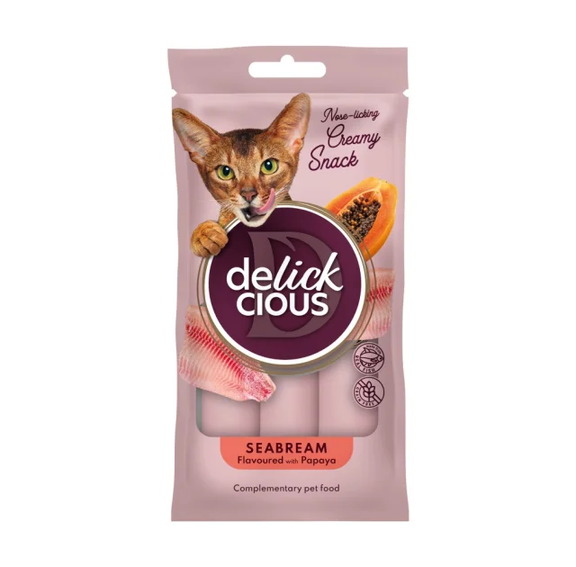 Ласощі Delickcious для котів, дорада з додаванням папаї, 60 г
