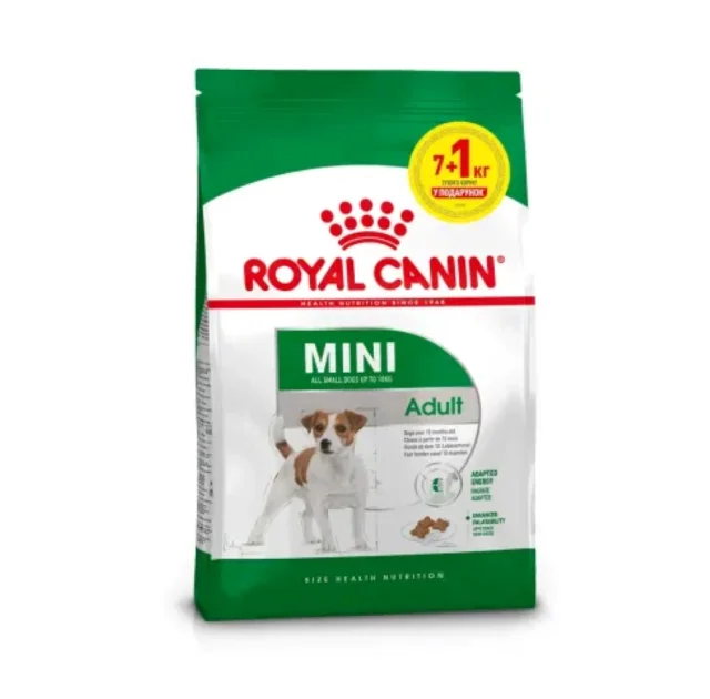 Сухий корм Royal Canin Mini Adult для собак дрібних порід, 7 кг + 1 кг у подарунок