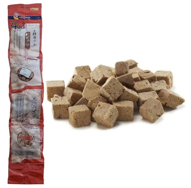 Ласощі CattyMan Freeze Dried Beef Liver сублімовані кубики яловичої печінки, для котів, 40 г (4 х 10 г)