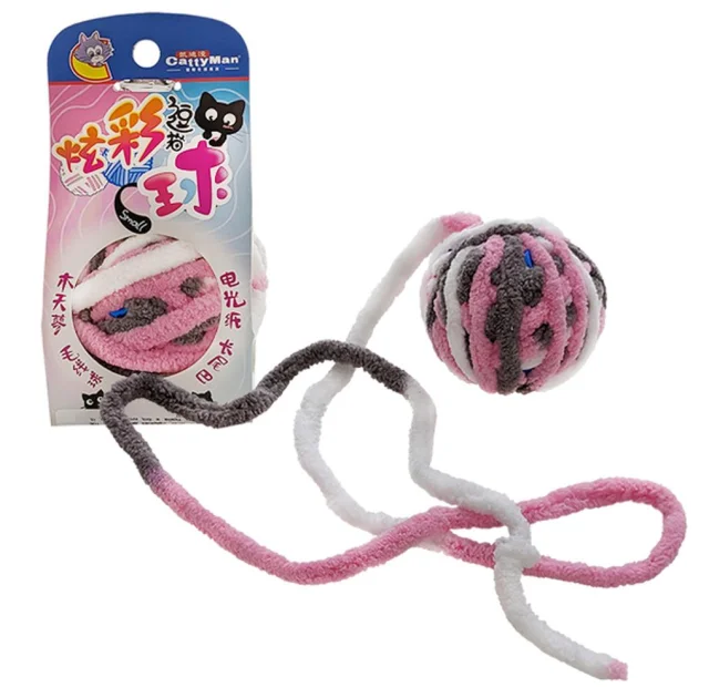 Іграшка CattyMan Caddice Ball м’яч з довгим хвостом, для котів, рожевий