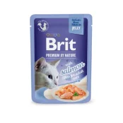 Вологий корм Brit Premium Delicate Fillets in Jelly Salmon для дорослих котів, філе в желе, лосось, 85 г