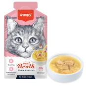 Беззерновий вологий корм Wanpy Meat Broths Tuna&Shrimp для котів, з тунцем і креветками, суп, 50 г