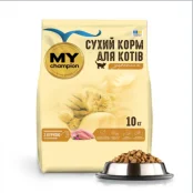 Сухий корм My Champion з куркою та розторопшею для котів, повнораціонний, 10 кг