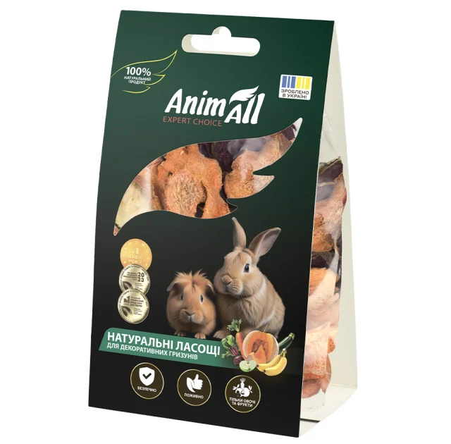 Лакомство AnimAll овощной микс с цукини для грызунов, сушеные, 50 г