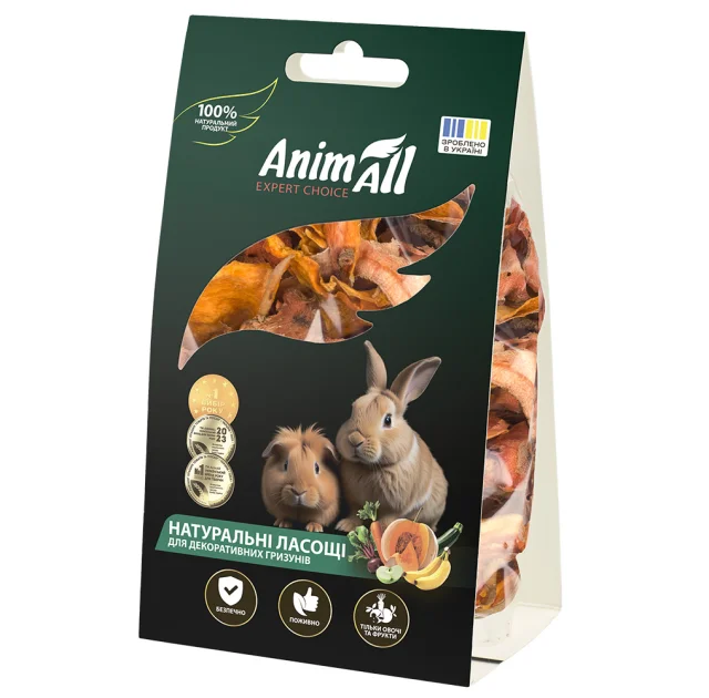 Лакомство AnimAll морковь и тыква для грызунов, сушеные, 50 г