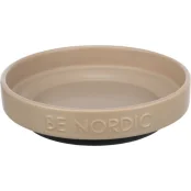 Миска Be Nordic Trixie для собак, керамічна з гумовим краєм, 0.3 л діаметр 16 см, сіро-коричневий