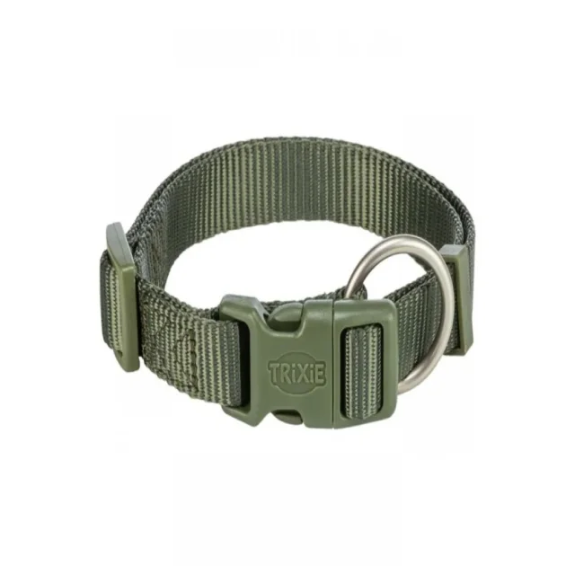 Нашийник Premium Trixie для собак, S–M, 30–45 см, 15 мм, оливково-зелений