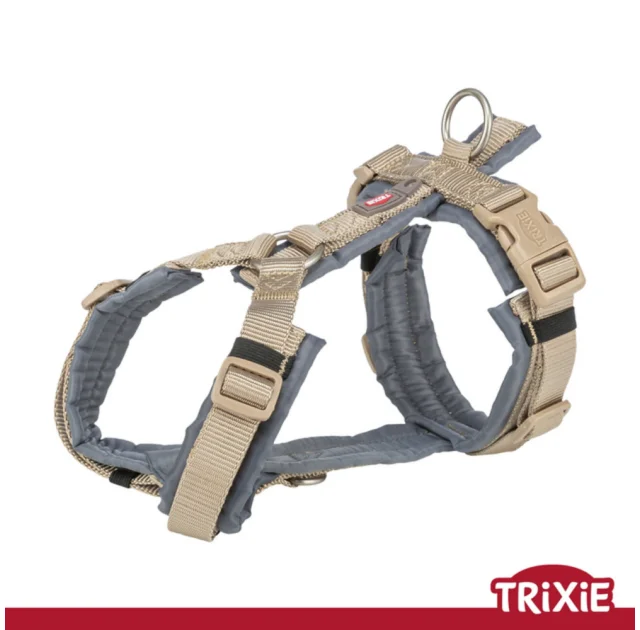 Шлея Premium Trekking Trixie для собак, M, 53–64 см, 20 мм, пісочний/графітовий