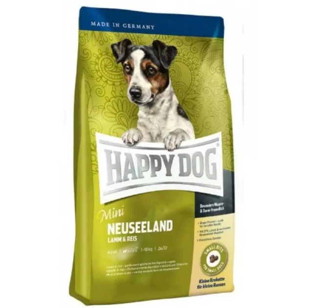 Сухий корм Happy Dog Mini Neuseeland для собак дрібних порід, з м’ясом ягняти та рисом, 10 кг