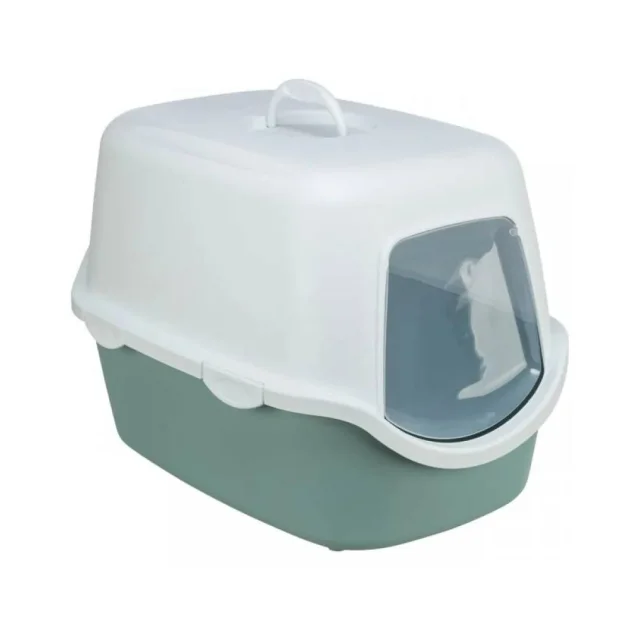 Туалет-домик Trixie Vico для кошек, шалфей, белий, 40×40×56 см