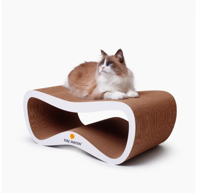 Кігтеточка-лежанка Say Meow Grace Max для котів, гофрокартон, 67×27×35 см