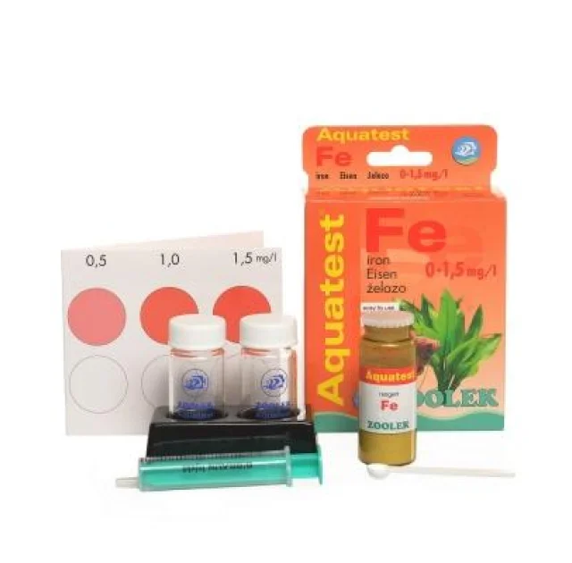 Тест рівня заліза Zoolek Aquatest Fe, 0,082 кг, 9 x 3,5 x 13,5 см (комплект)