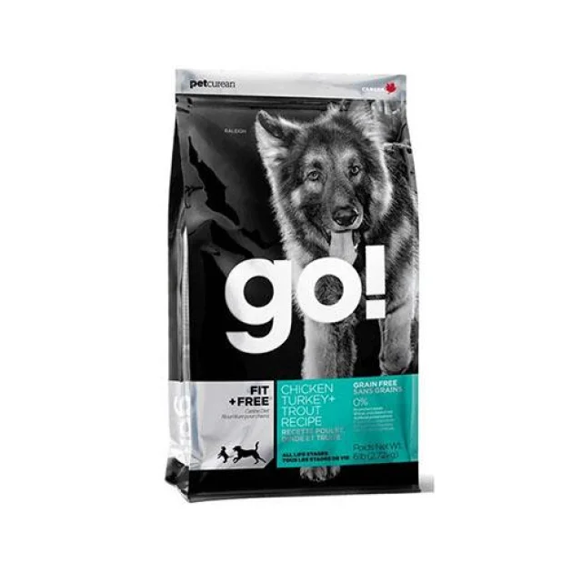 беззерновий корм GO! Fit + Free All Life для цуценят і дорослих собак, індичка/курка, 11.34 кг