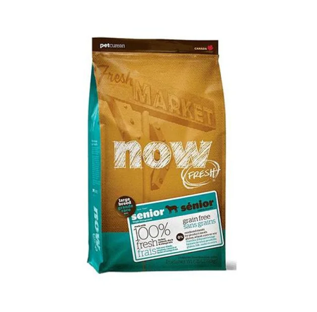 Беззерновой корм NOW Fresh Senior Large Breed для собак крупных пород, с индейкой, уткой и лососем, 11,34 кг