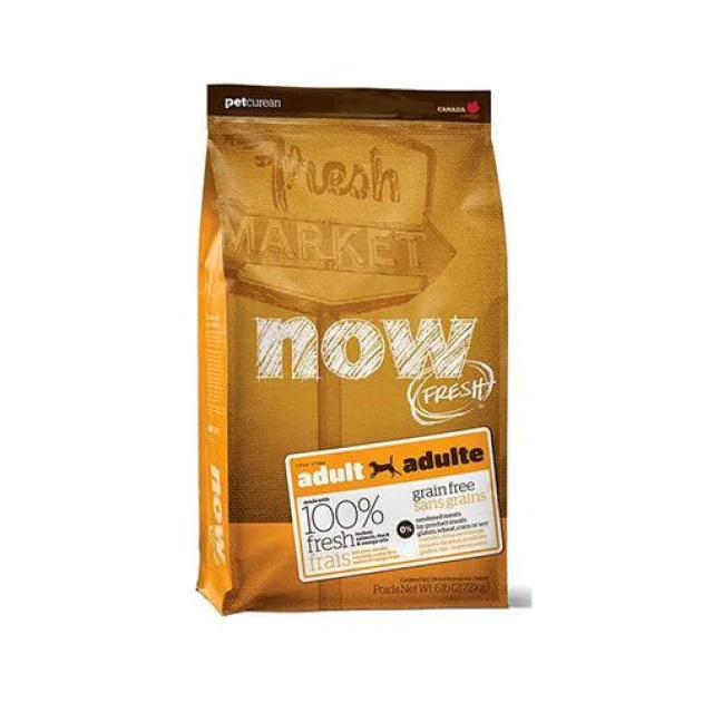 Беззерновой корм NOW Fresh Adult Recipe Grain Free для взрослых собак, с индейкой, уткой и лососем, 11.34 кг