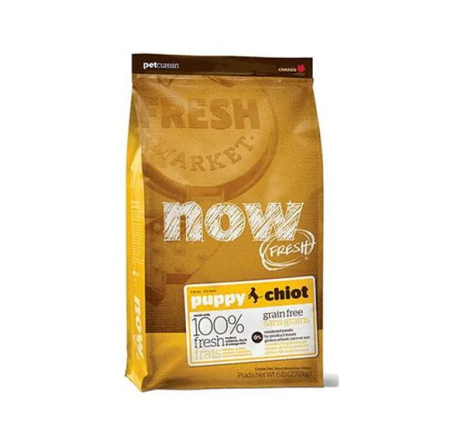 Беззерновой корм NOW Fresh Puppy Recipe Grain Free для щенков, с индейкой, уткой и лососем, 2.72 кг