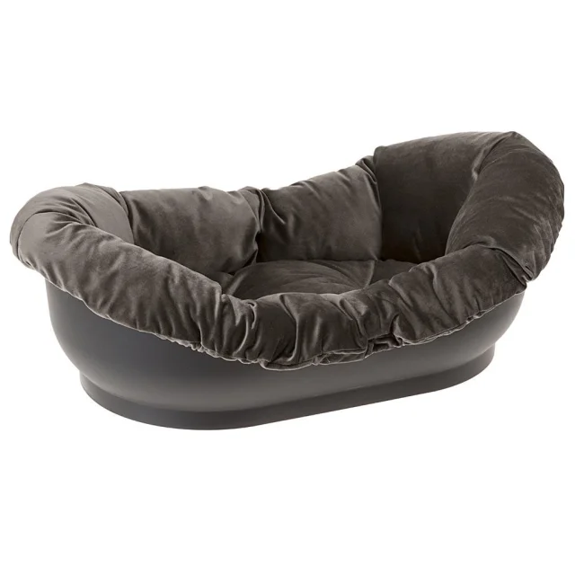 Пластиковий лежак Ferplast Dormeuse з м'якою підкладкою для котів і собак, 73×45×24 см