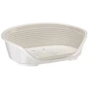 Пластиковий лежак Ferplast Siesta Deluxe 6 White з антиковзаючим покриттям, 70.5×52×23.5 см