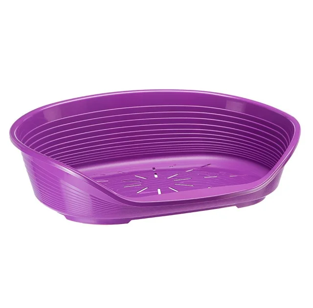 Пластиковый лежак Ferplast Siesta Deluxe 8 Violet с антискользящим покрытием, 82.5×59.5×25 см