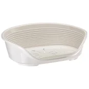 Пластиковий лежак Ferplast Siesta Deluxe 8 White з антиковзаючим покриттям, 82.5×59.5×25 см