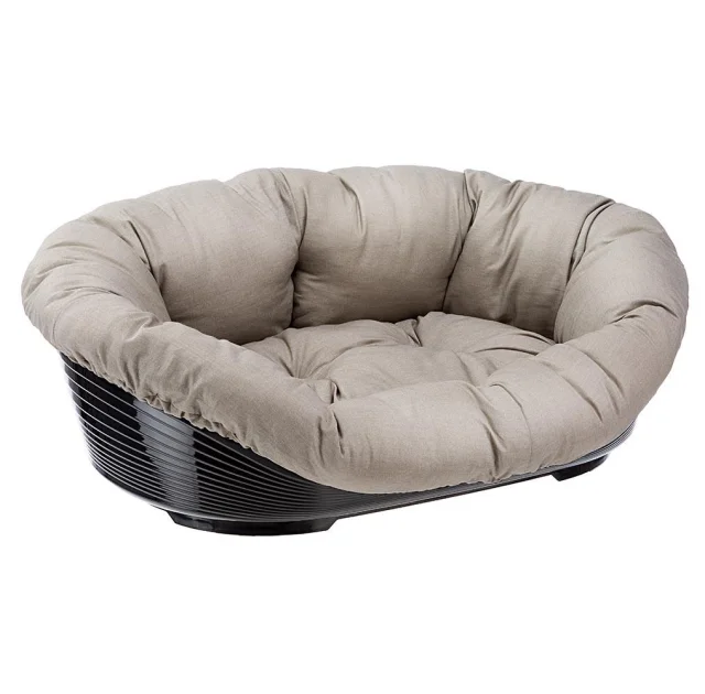 Пластиковий лежак Ferplast Sofa 6 в комплекті з подушкою для собак і котів, 73×55×27 см