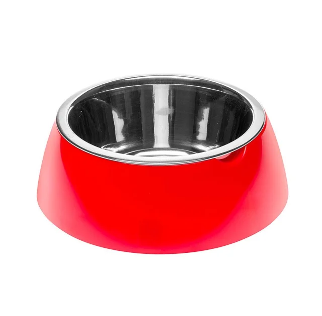 Ferplast Jolie Medium Red Bowl металлическая миска для собак и кошек, 20 см