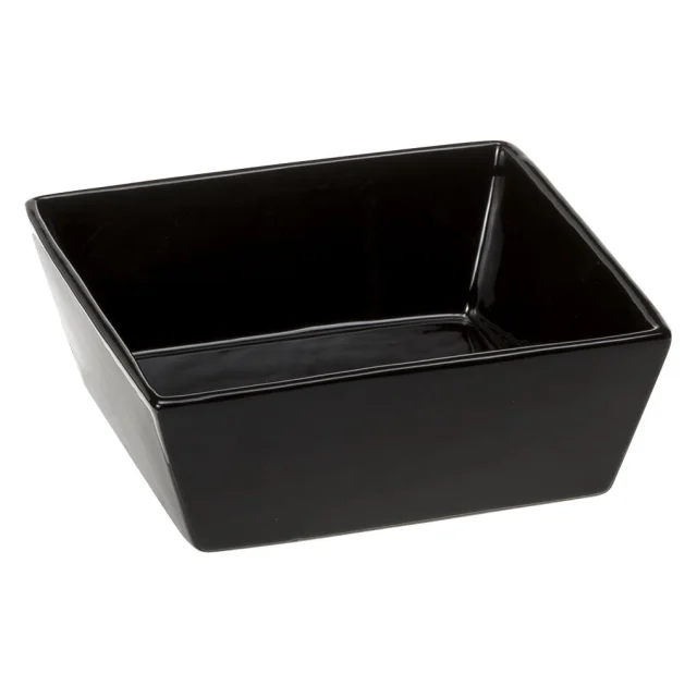 Ferplast Altair 16 Black керамическая миска для кошек и собак черная, 16x16x6 см
