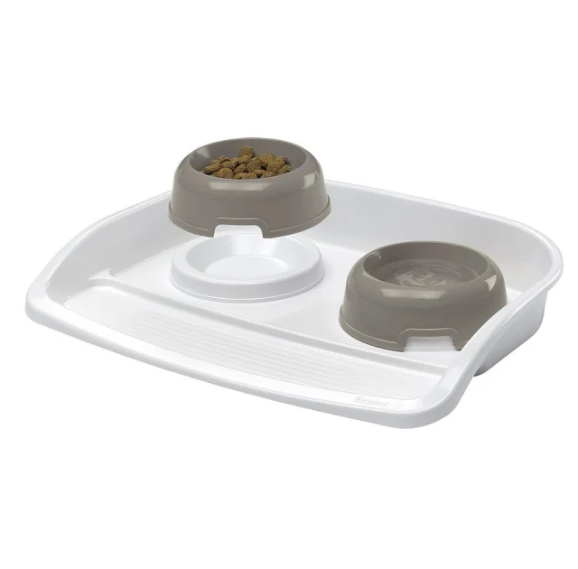 Ferplast Lindo Max Tray & Bowls миски на подставке с защитой против скольжения, пластик