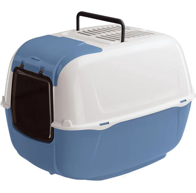 Закрытый туалет Ferplast Toilet Home Prima Cabrio для кошек с открывающимся люком, 52,5x39,5x38 см