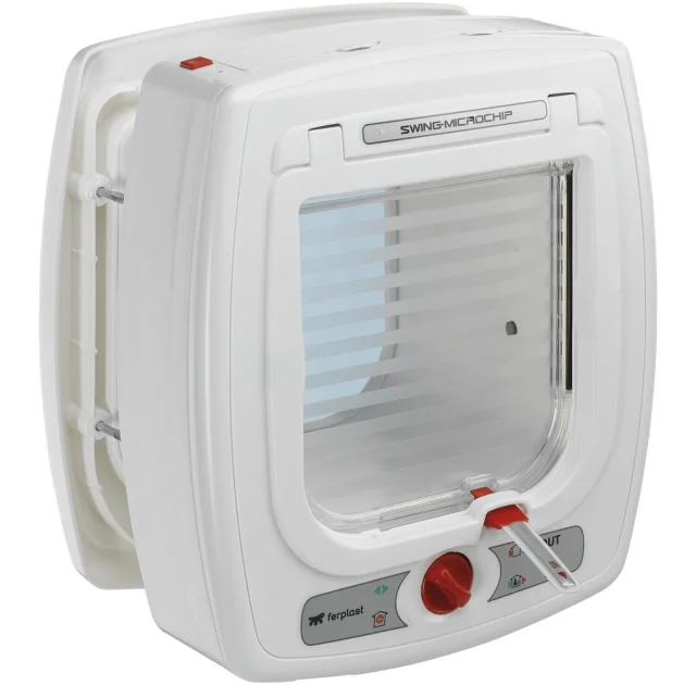 Ferplast Swing Microchip двері з мікрочіпом білі, 22.5x16.2x25.2 см