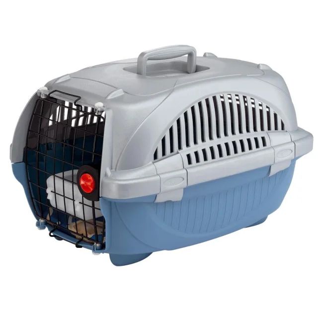 Переноска Ferplast Carrier Atlas Deluxe 20 для кошек и собак, серо-голубая, 57.6×37.4×33 см