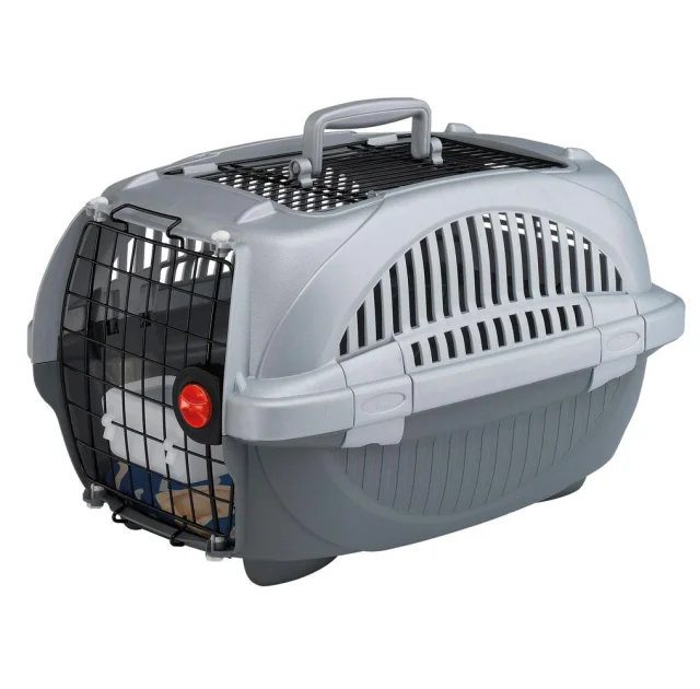 Переноска Ferplast Carrier Atlas Deluxe 20 Open для кошек и собак, серая, 58×38×33 см
