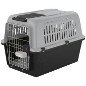 Переноска Ferplast Carrier Atlas 60 Grey для собак, серо-чёрная, 91×61×66.5 см