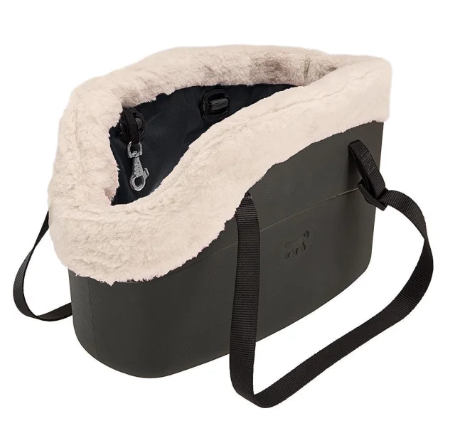 Мягкая сумка-переноска Ferplast With-Me Bag Winter Black для мелких собак до 8 кг, чёрная, 43.5×21.5×27 см
