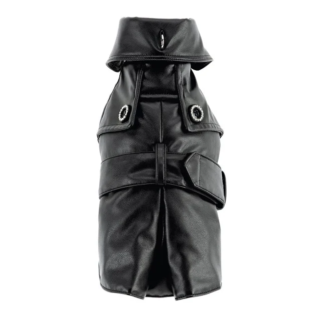 Пальто Ferplast Sherlock LUX TG 25 с ошейником, для собак, черное, 21-25 см