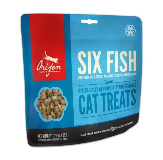 Ласощі Orijen 6 Fish Cat & Kitten зі смаком риби для котів всіх порід і вікових груп, 35 г