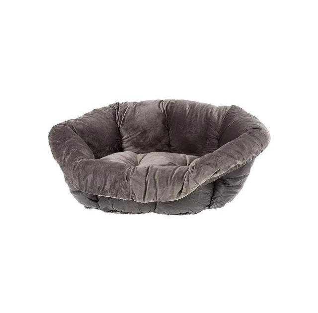 Бархатная подушка для кроватей Ferplast Spare Sofa Prestige 2 Grey для кошек и собак, 52×39×21 см