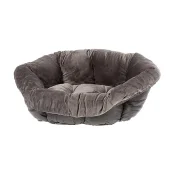 Бархатная подушка для кроватей Ferplast Spare Sofa Prestige 4 Grey для кошек и собак, 64×48×25 см