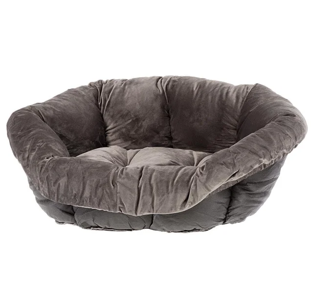 Бархатная подушка для кроватей Ferplast Spare Sofa Prestige 6 Grey для кошек и собак, 73×55×27 см