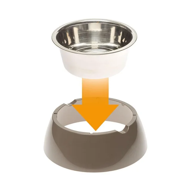 Ferplast Jolie Medium Dove Grey Bowl металлическая миска для собак и кошек, 20 см