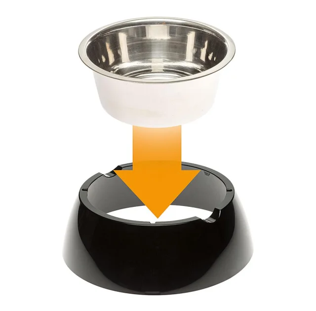 Ferplast Jolie Large Black Bowl металлическая миска для собак и кошек, 23,3 см