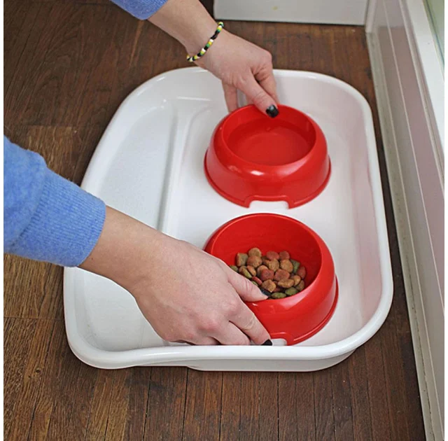 Ferplast Lindo Restyling Tray & Bowls миски на пластиковой подставке с защитой против скольжения, пластик