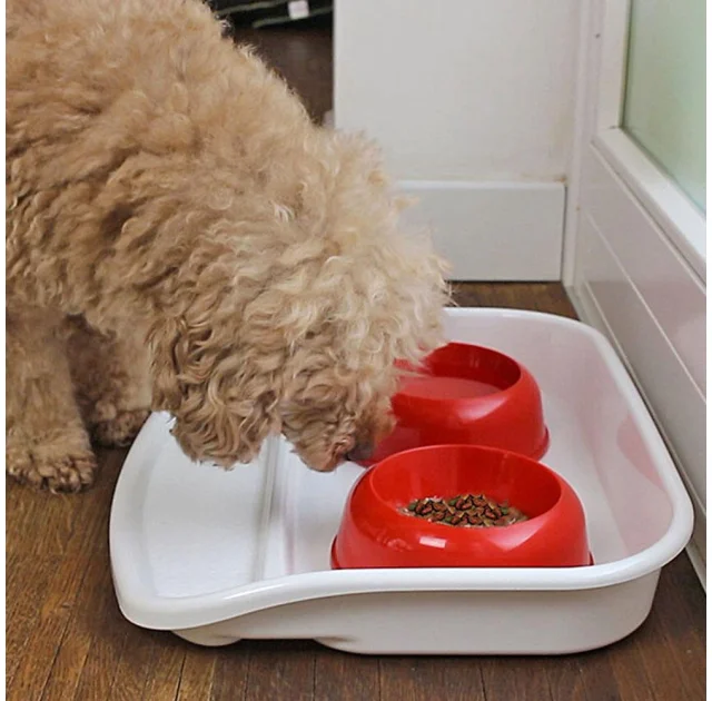 Ferplast Lindo Restyling Tray & Bowls миски на пластиковой подставке с защитой против скольжения, пластик