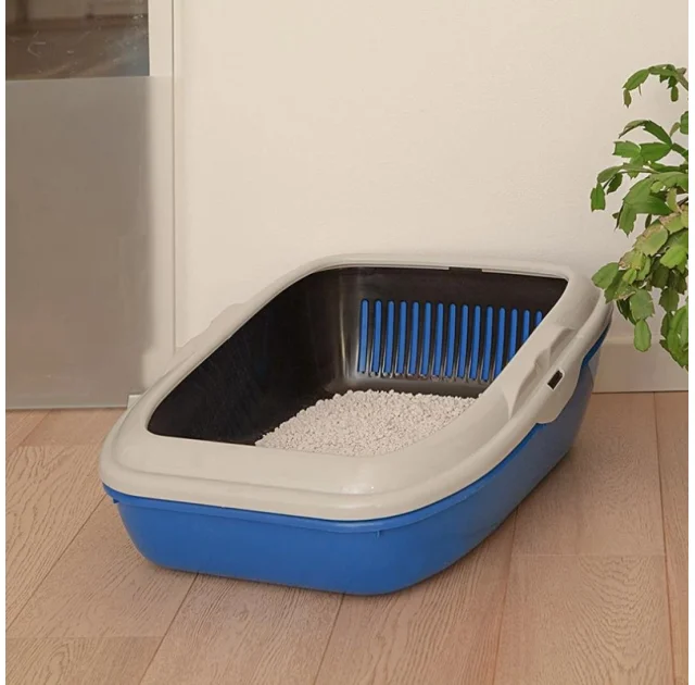 Туалет з двома піддонами Ferplast Litter Tray Birba з системою просіювання для кішок, 45,5x55,5x22 см